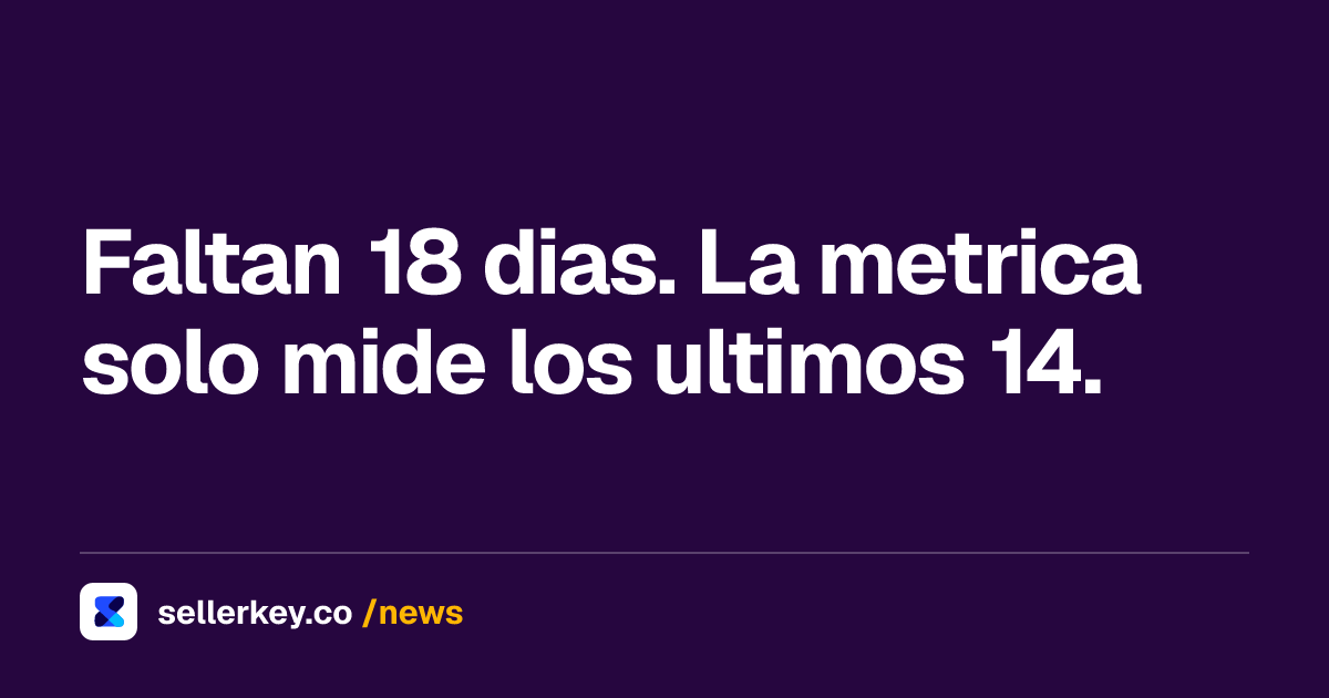 Tasa de entrega en horario comercial de Amazon: 14 dias