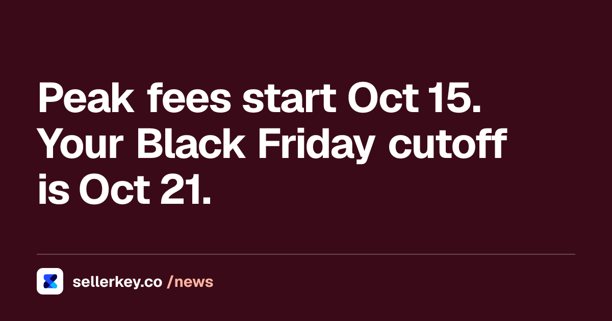Amazon Holiday Peak Fulfillment Fees 2026: Price the Calendar, Not the Catalog